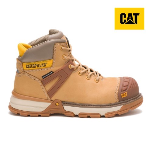 CAT Excavator Superlite Waterproof Nano Toe Men's Work Boots Brown (AU B-208) Australia